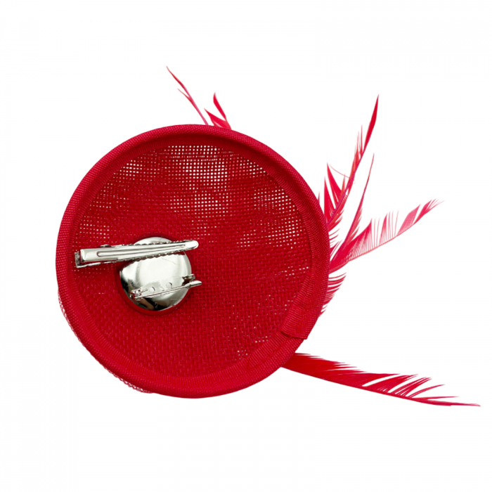 Voaleta - Fascinator & Brosa LEONIE, Rosu [2]