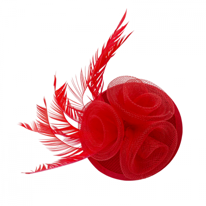 Voaleta - Fascinator & Brosa LEONIE, Rosu [1]
