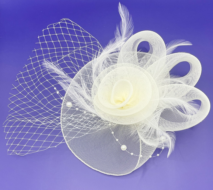 Voaleta - Fascinator JESSICA, Crem, 20cm [1]