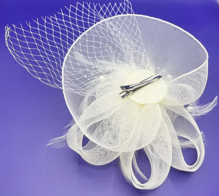 Voaleta - Fascinator JESSICA, Crem, 20cm [3]