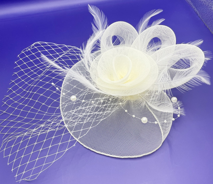 Voaleta - Fascinator JESSICA, Crem, 20cm [2]