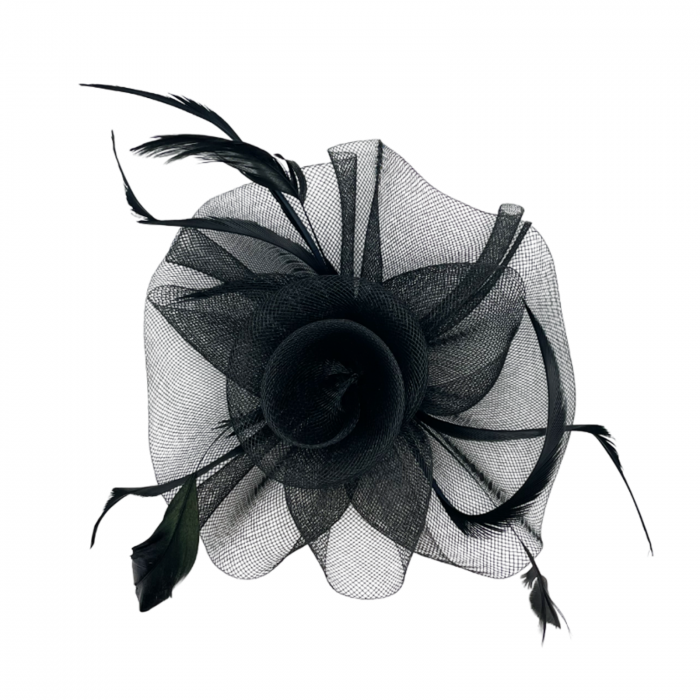 Voaleta - Fascinator GRACE, Negru, 18cm [1]