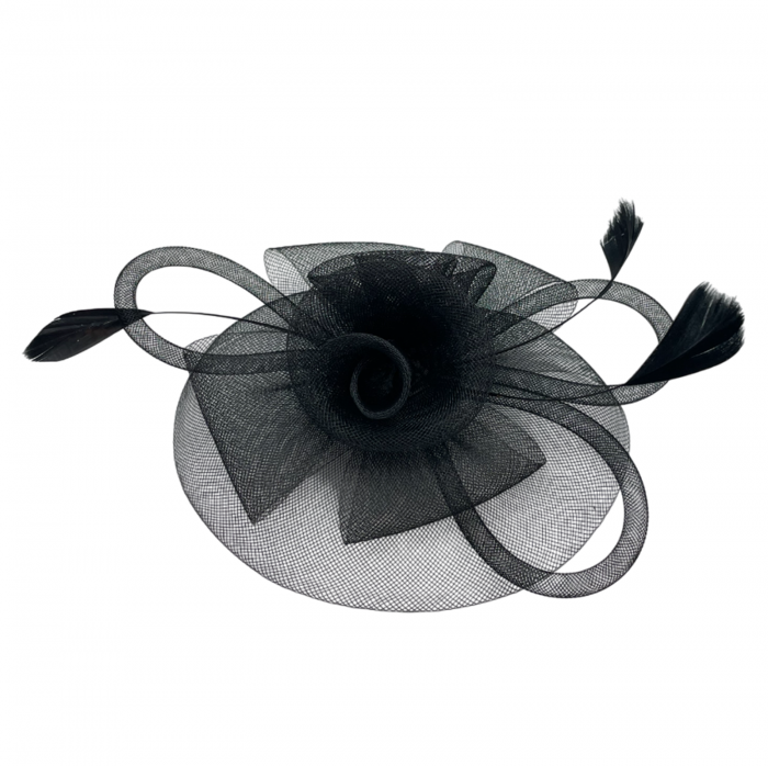 Voaleta - Fascinator GRACE, Negru, 18cm [2]