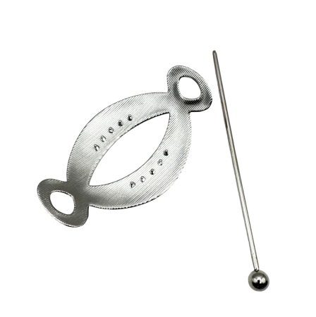 Ac de par metalic argintiu KYOTO – accesoriu elegant pentru coc [1]