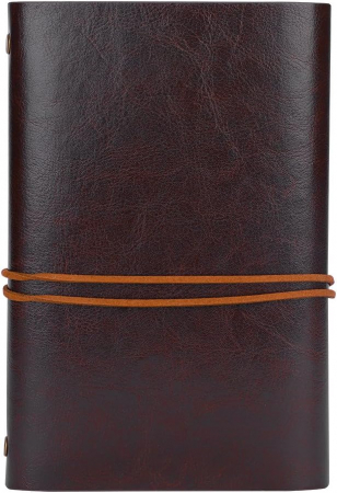 Agenda tip jurnal vintage LEAF, 13x18cm, Maro inchis [2]