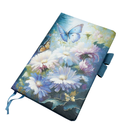 Agenda nedatata A6 EDEN GARDEN, Coperta cu flori si fluturi [1]