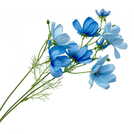 De Vara - Crenguta cu flori artificiale SENSATION, Albastru, 65cm