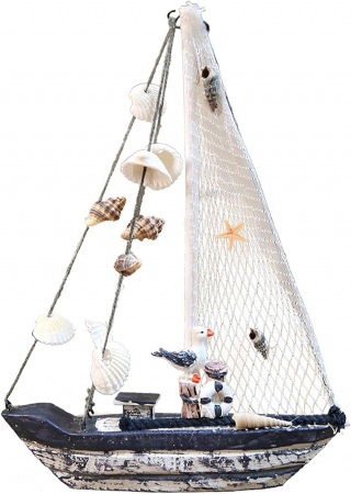 De Vara - Barca lemn decorativa NEPTUN, 15x20cm