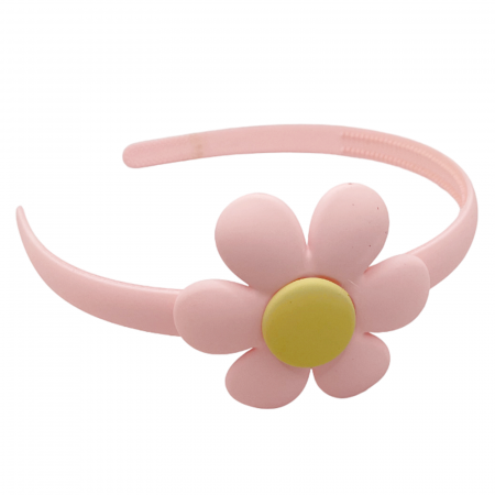 FASHION - Bentita de par - pentru copii - DAISY, Roz cu floare