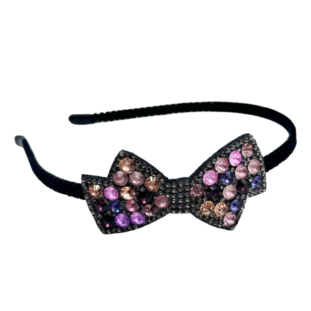 VARA CU STIL - Bentita cu fundita si pietricele colorate eleganta dama
