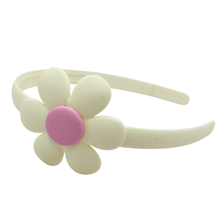 FASHION - Bentita de par - pentru copii - DAISY, Galben cu floare