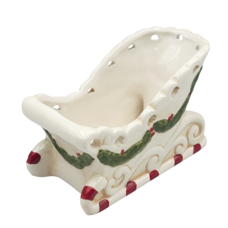 Sanie decorativă albă cu motive de Crăciun JOY - decor festiv [1]