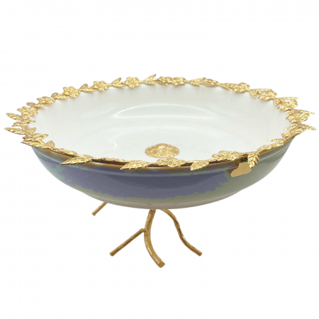 Fructiere & Cosuri Decorative - Bol alb cu picior MARGARET, 25cm
