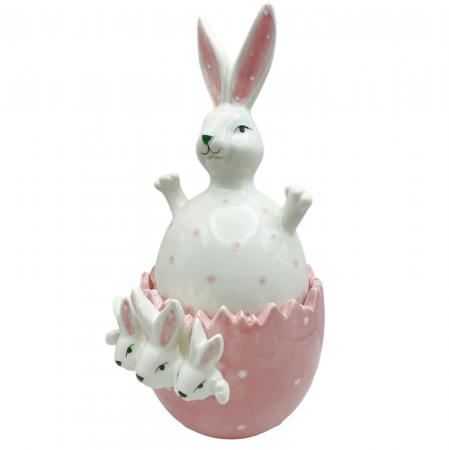De Sezon - Bol pentru bomboane sau biscuiti CLOVER, Roz, 13x24cm