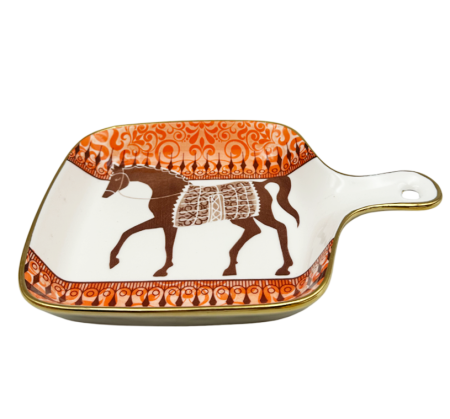 Bol portelan cu manere si margine aurie HERMES [1]