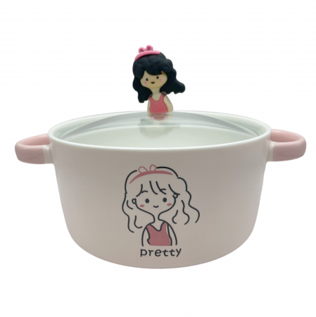Vesela & Servicii De Masa - Bol servire PRETTY cu capac, 800ml