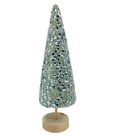 CRACIUN MAGIC - Bradut decorativ GLAMOUR, Verde menta, 26cm
