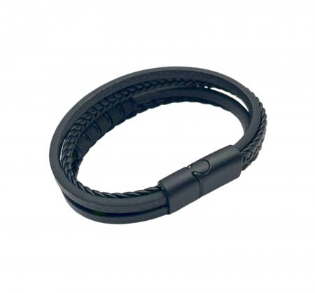 Bratara barbati BRETT, Piele neagra [3]