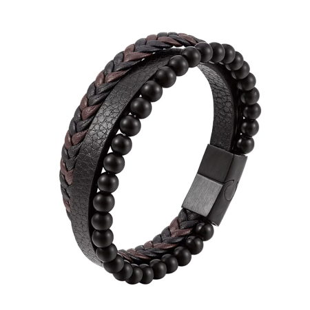 Bratara barbati DRAKE, Piele neagra [2]