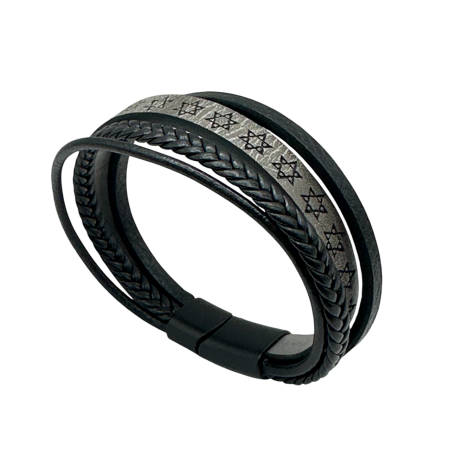 Bijuterii Barbatesti - Bratara barbati NOAH, Piele neagra