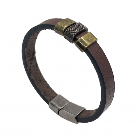 Bijuterii Barbatesti - Bratara barbati TOMMY, Piele maro