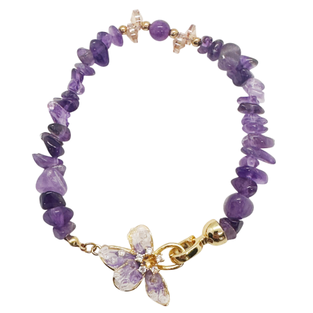 Brățară ametist cu fluture – bijuterie elegantă și feminină