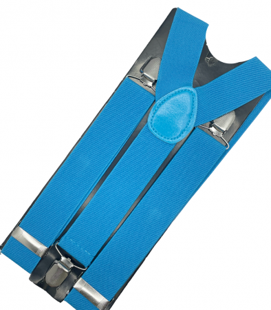 Bretele late CHARLIE, Bleu turcoaz, Cu clips [1]