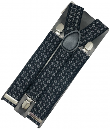Bretele late cu model PHIL, Negru, Cu clips [1]
