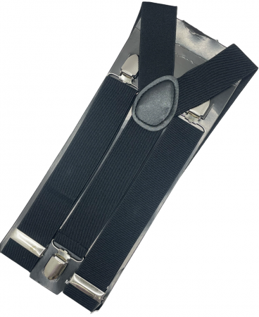 Bretele late CHARLIE, Negru, Cu clips [1]
