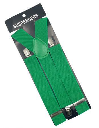 Bretele late CHARLIE, Verde, Cu clips [1]