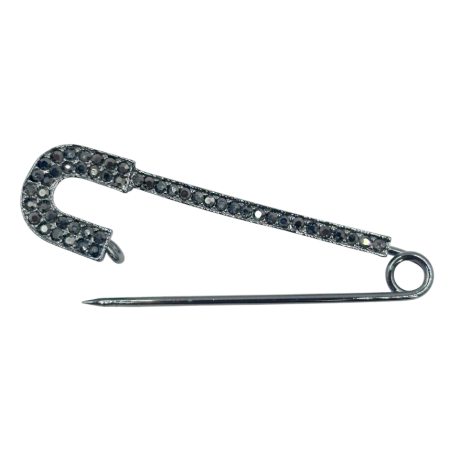 Brosa Ac de siguranta argintiu cu marcasite FRAN [1]