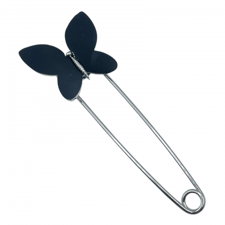 Brose & Pandantive - Brosa - Ac de siguranta KARINA, Argintiu, 7cm
