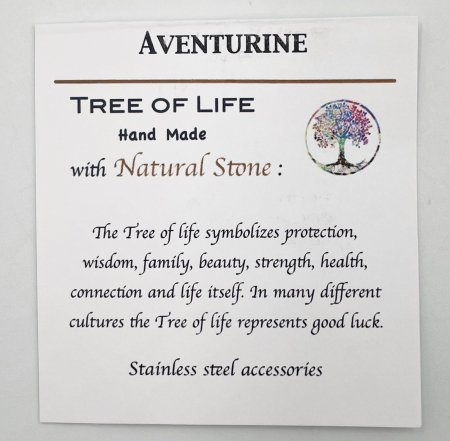 Pandantiv Pomul Vietii cu pietre de aventurin LIFE, 5cm [1]