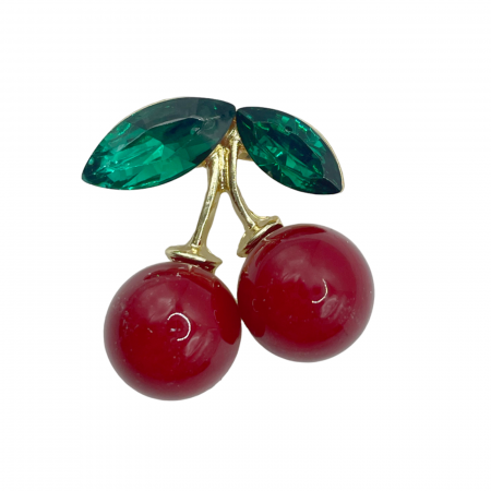 Brosa cu Cirese CHERRYL, Auriu, 2.5cm [1]