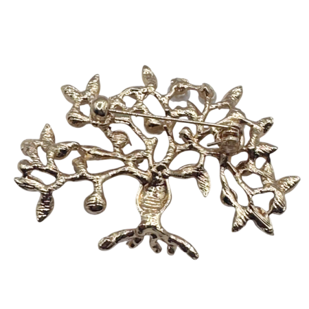 Brosa Copacul Vietii auriu cu perlute LIFE [1]