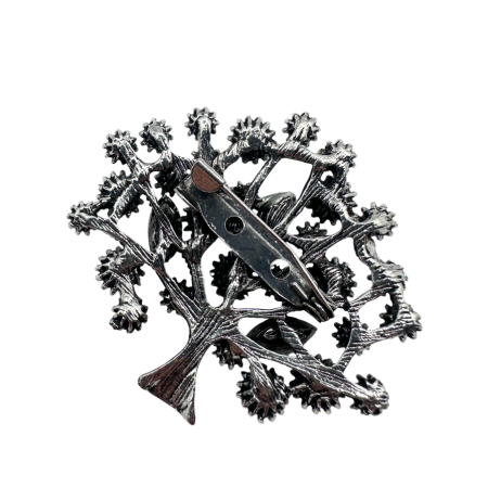 Brosa Copacul Vietii argintiu cu cristale verzi LIFE [1]