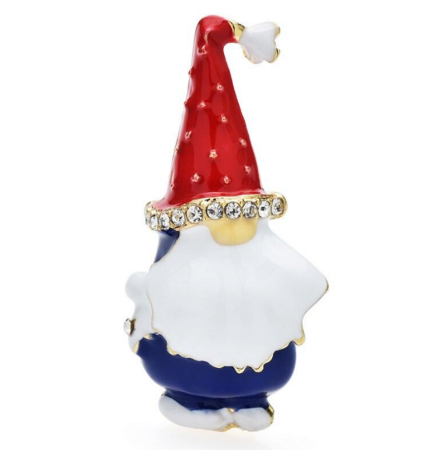 ACCESORII VESTIMENTARE CRACIUN - Brosa Craciun - Spiridus TINSEL, Auriu