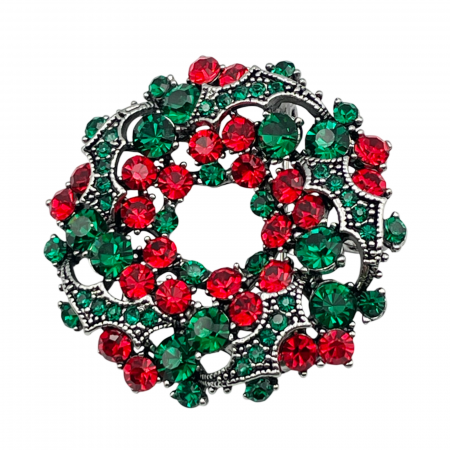 ACCESORII VESTIMENTARE CRACIUN - Brosa Craciun - Coronita cu strasuri HOLLY