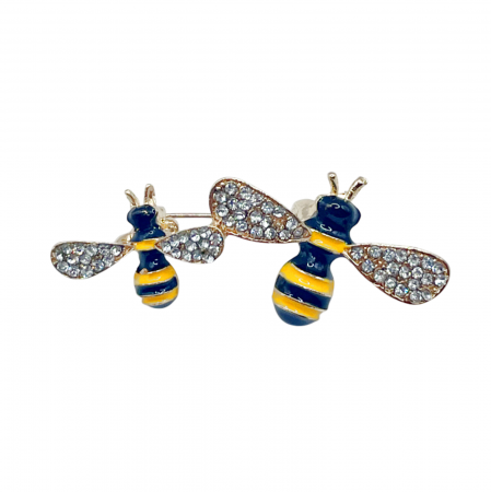 Brosa cu Albine HAPPY, Auriu, 4cm [1]
