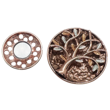 Brosa maro Copacul Vietii Magnetica – Model Rotund Elegant  [1]