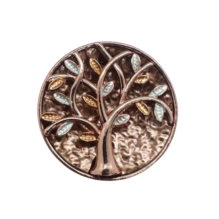 Brose & Lantisoare - Brosa maro Copacul Vietii Magnetica – Model Rotund Elegant 