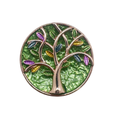 Brose & Lantisoare - Brosa verde Copacul Vietii Magnetica – Model Rotund Elegant 