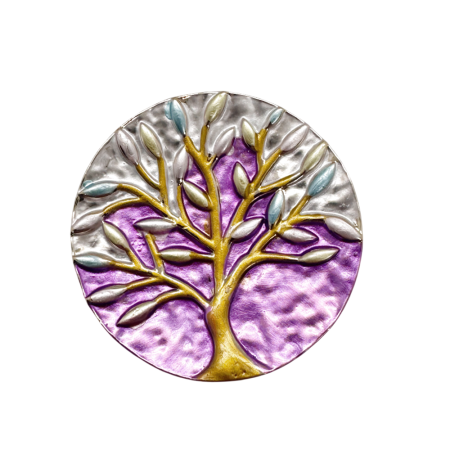 Brose & Lantisoare - Brosa mov Copacul Vietii Magnetica – Model Rotund Elegant 