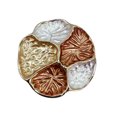 Brose & Pandantive - Brosa aurie cu magnet si mozaic aramiu ESME - Model Elegant 