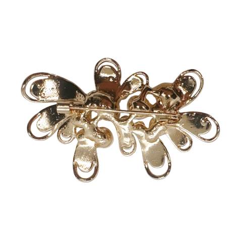 Brosa eleganta aurie cu perle si cristale REINA [1]