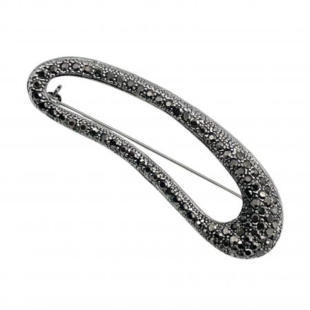Brosa cu marcasite CELINE, Argintiu, 7cm [1]