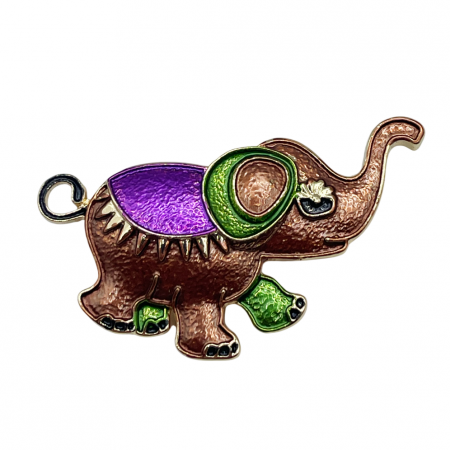 De Sezon - Brosa Elefant PERCY, Maro, 5.5cm