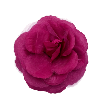 MARTISOR - Brosa Eleganta Floare matase REINA - Rosu inchis