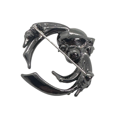 Brosa Eleganta argintie SAPHIRE cu cristal albastru [1]