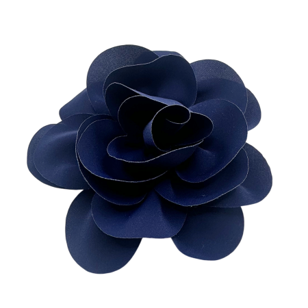 MODA & ACCESORII - Brosa Floare BEAUTY bleumarin - Cu clips pentru par